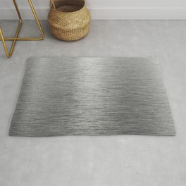 Silver background / black and white pattern, silver pattern Area & Throw Rug