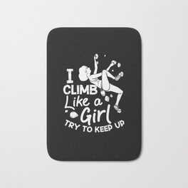 Rock Climbing Women Indoor Bouldering Girl Wall Bath Mat