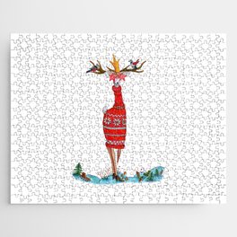 Fashion Christmas Deer 8 Jigsaw Puzzle