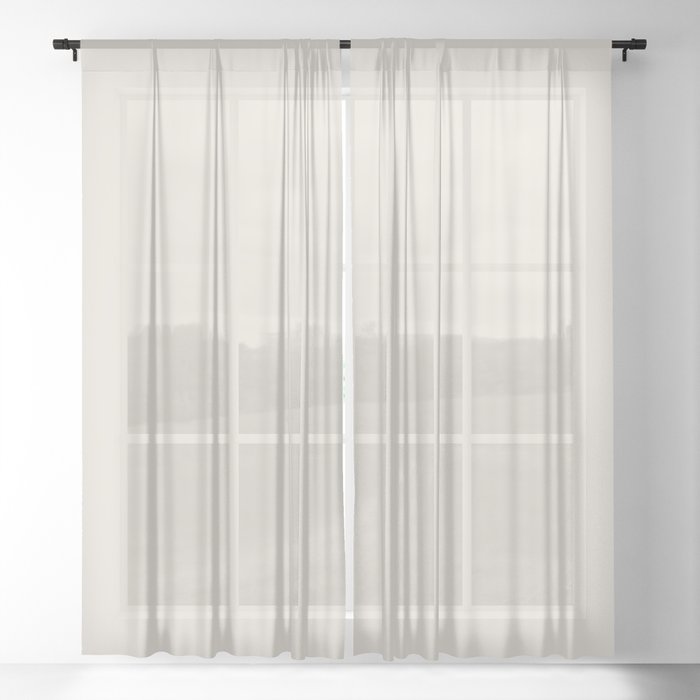 Off White Solid Color 2022 Trending Hue Sherwin Williams Shoji White SW 7042 Sheer Curtain