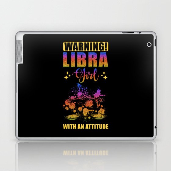 Warning Libra Girl with Attitude Laptop & iPad Skin