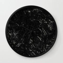 Black Wrapped Paper Texture Wall Clock