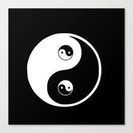 Ying yang the symbol of harmony and balance- good and evil Canvas Print