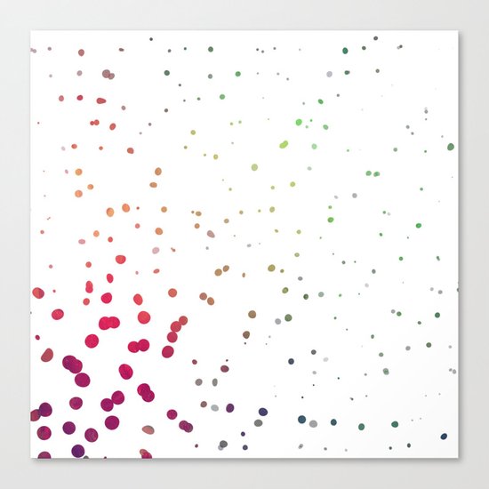 Rainbow drops Canvas Print