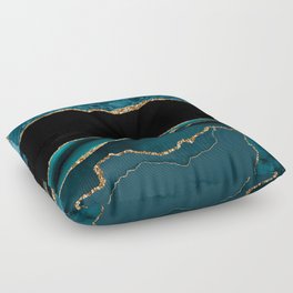 Beautiful Teal Desert Pattern Floor Pillow