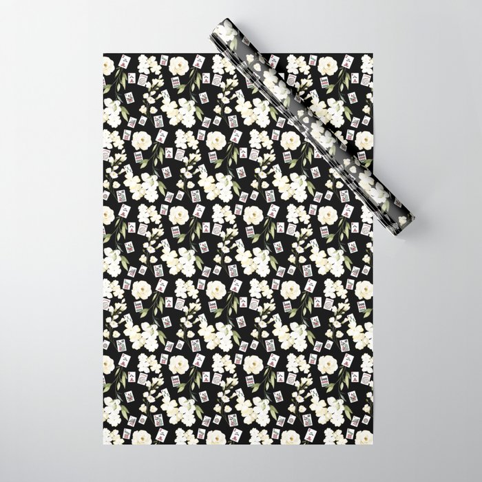 Floral Mahjong Wrapping Paper