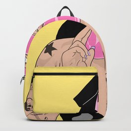 Not Your Average Nun Backpack | Gangster, Popart, Pink, Tattoo, Iconic, Graphicdesign, Digital, People, Digitalart, Mask 