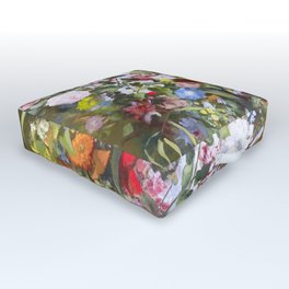 Spring riot of flowers - Courbet inspired Outdoor Floor Cushion