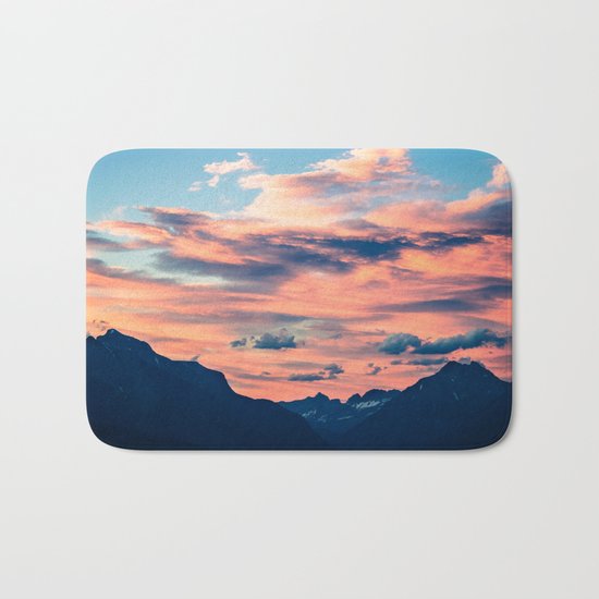 Sunset Mountains Bath Mat
