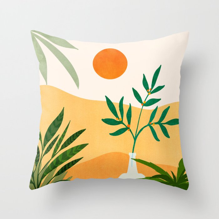 California Sunset Views Throw Pillow