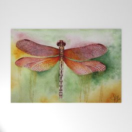 Sunset Dragonfly Welcome Mat