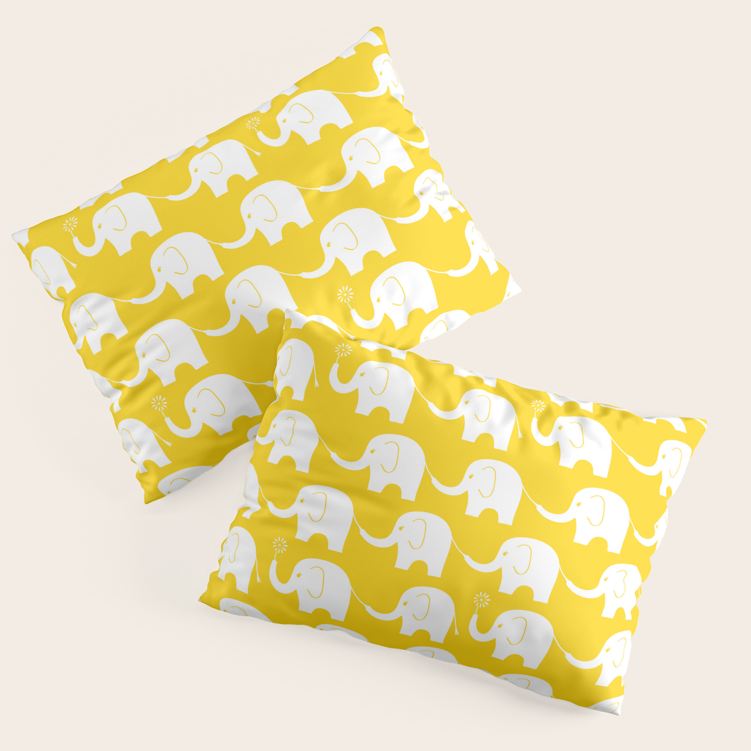 yellow elephant pillow
