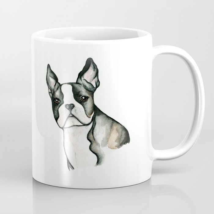 Keeping Alert - French Bulldog / Boston Terrier Art Coffee Mug