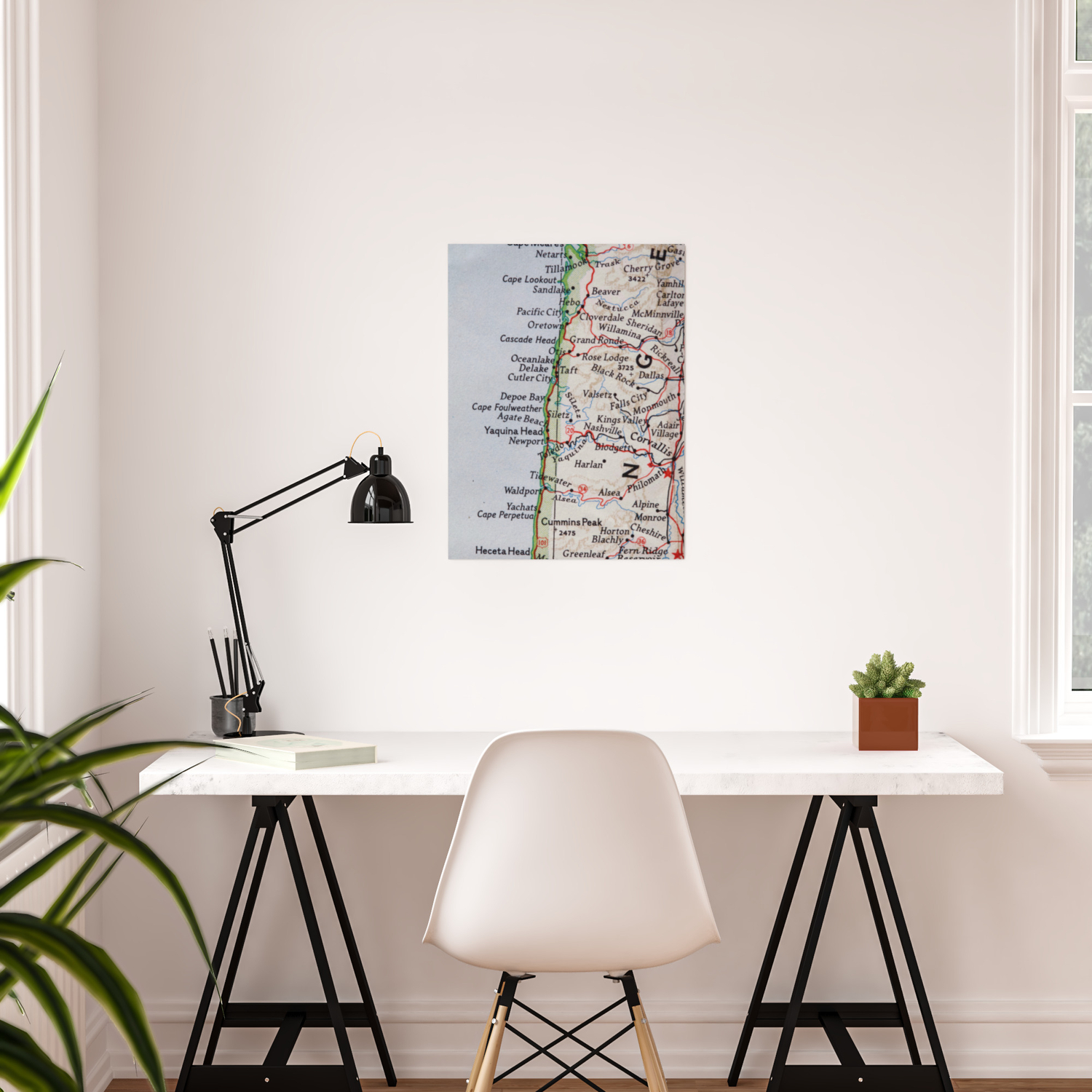 Vintage Oregon Coast Map Traveller Wanderlust Pacific Poster By Fantasticvintage Society6
