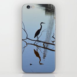 Blue Heron Silhouette iPhone Skin