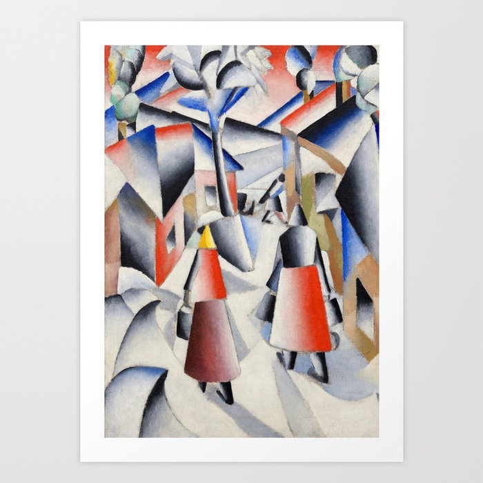 Tomorrow in the village after the snowstorm Kazimir Malevich Art Print