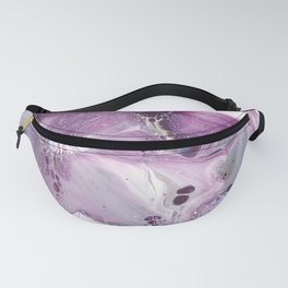 Floral Abstract Original Art Print Violet Purple Teal Pink Flowers Wall art home decor Fanny Pack