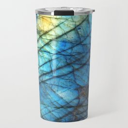 Royal Labradorite Crystal Agate Gemstone Print Travel Mug