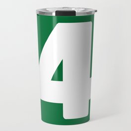 4 (White & Olive Number) Travel Mug