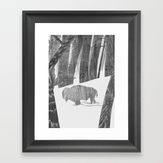 Martwood Bison Framed Art Print