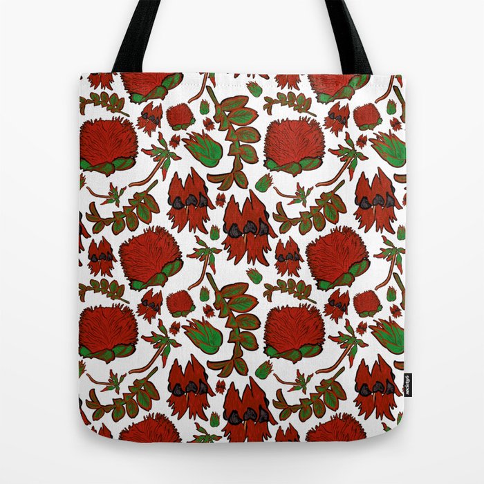 Australian Native Floral Print Tote Bag by annaleebeer | Society6
