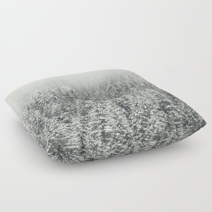 Snow Forest Floor Pillow