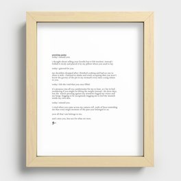 growing pains Recessed Framed Print