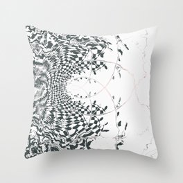 B&W Abstract Puzzle Throw Pillow