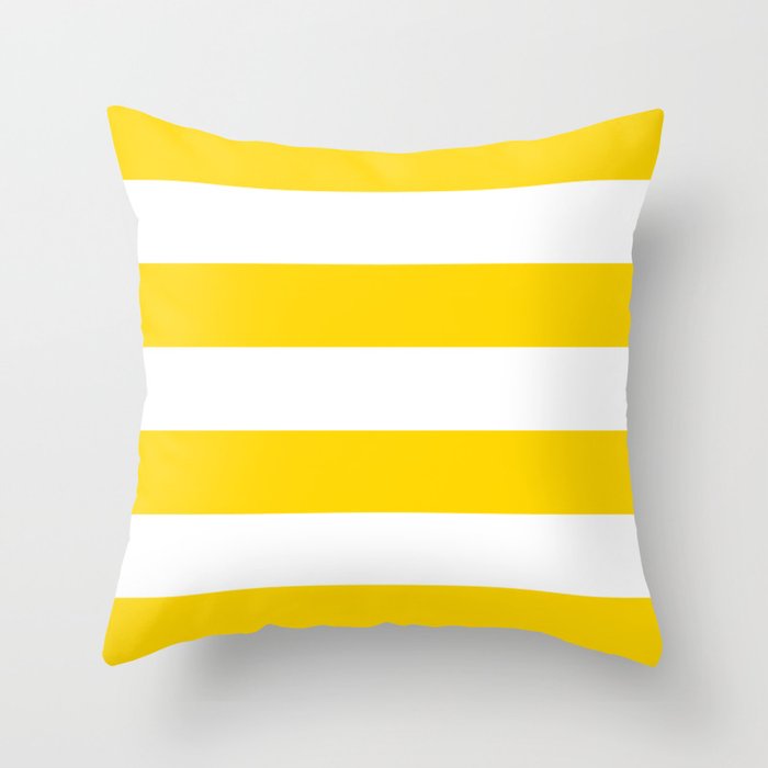 Yellow and white striped pillows sales