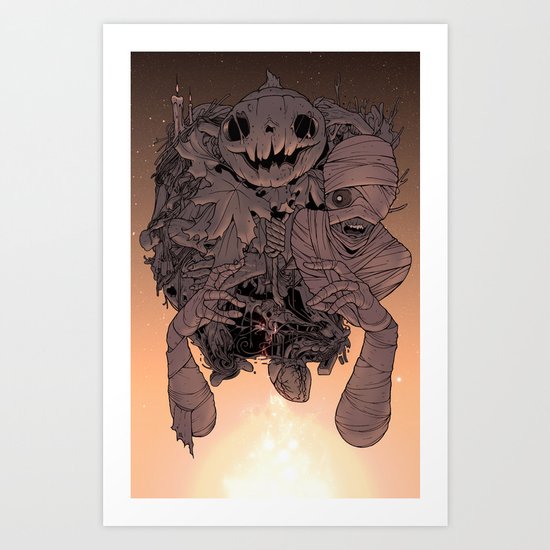 Tell me a scary story Art Print