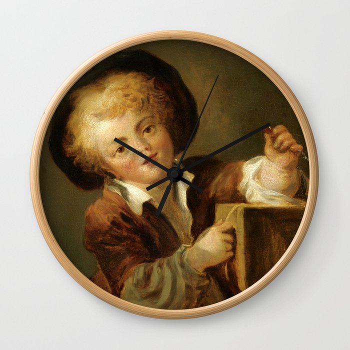 Jean-Honoré Fragonard "A Little Boy with a Curiosity" Wall Clock
