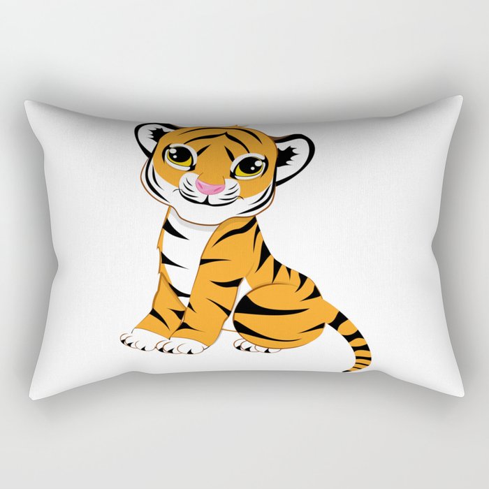 Little Tiger Cub Rectangular Pillow