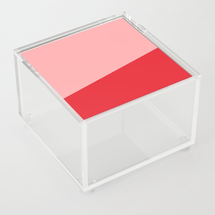 Stripe Block (red/pink) Acrylic Box