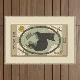 The World - Cats Tarot Outdoor Rug