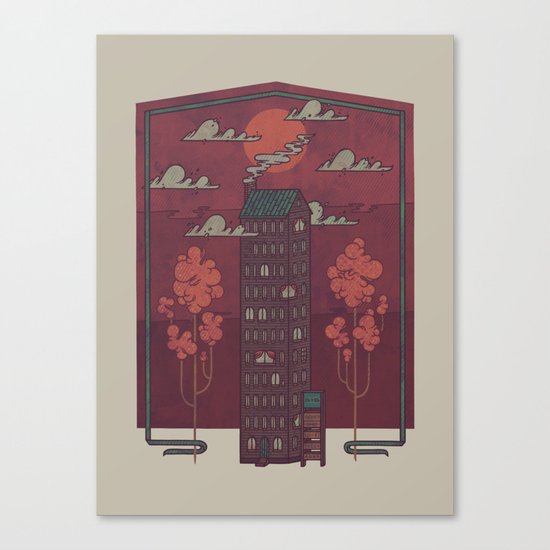 The Towering Bed and Breakfast of Unparalleled Hospitality Canvas Print