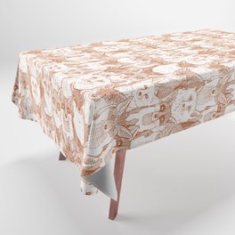 just foxes rust soft white Tablecloth