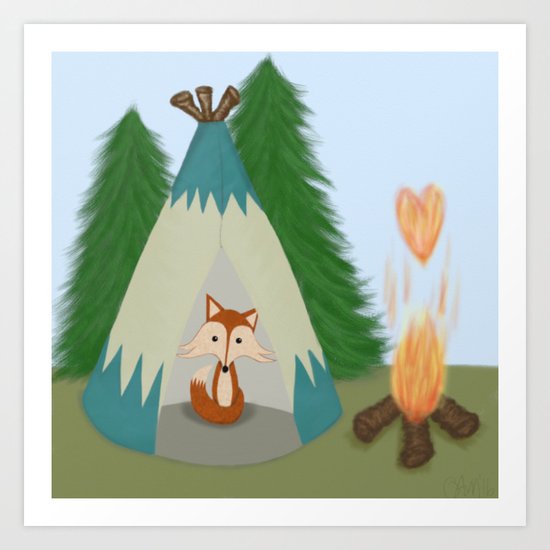 The Lone Fox Art Print