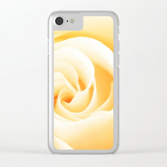 Rose´s heart II - Yellow beautiful rose flower Clear iPhone Case