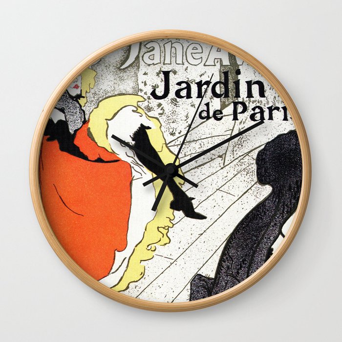 Jane Avril French can-can Jardin de Paris Wall Clock