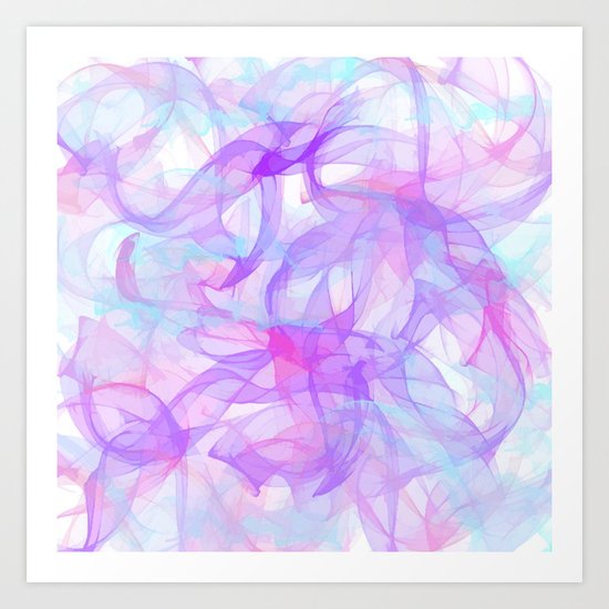 Soft Veils Of Color Abstract Art Print