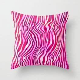 Iridescent Zebra Pattern Throw Pillow