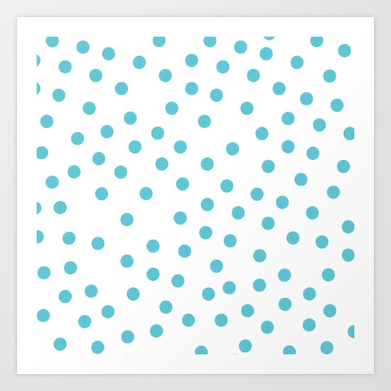 Simply Dots in Seaside Blue Art Print