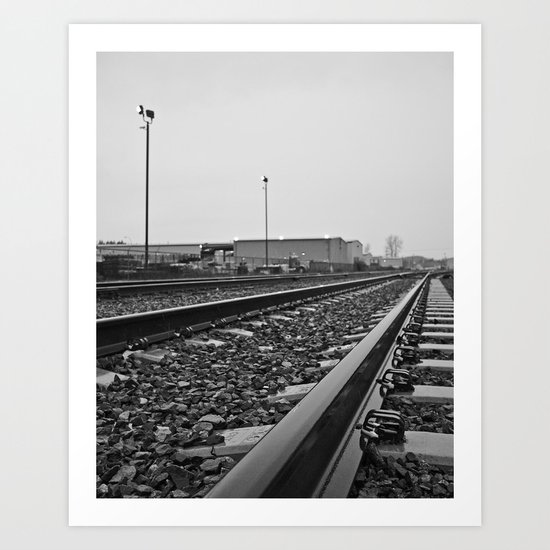 South Tacoma train tracks Art Print