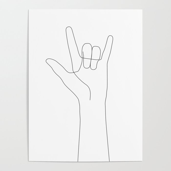 Love Hand Gesture Poster