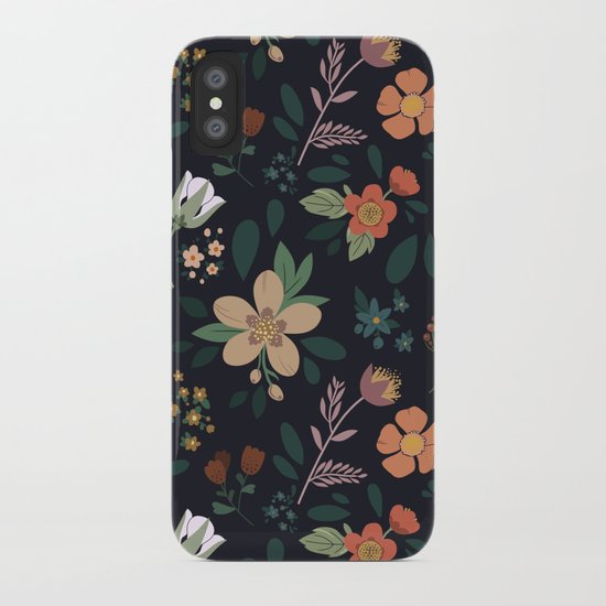Leather Zip Id Case: Iphone Floral Case