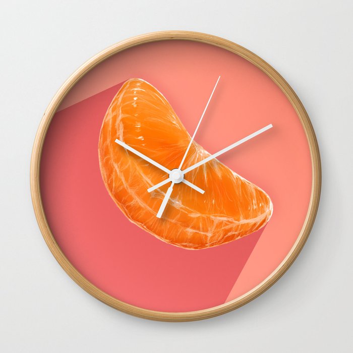 A Single Slice of Mandarin Wall Clock