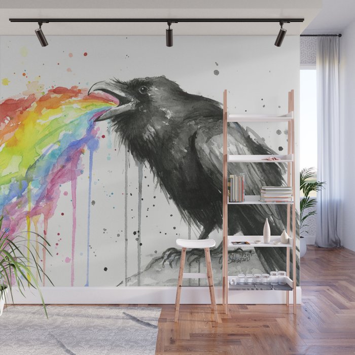 Raven Tastes the Rainbow Wall Mural
