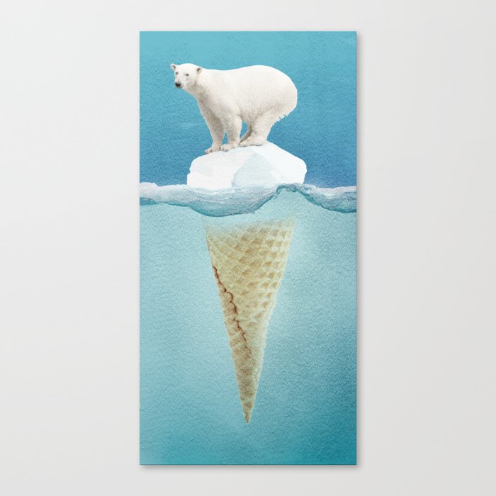 Polar ice cream cap Canvas Print