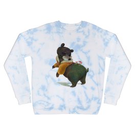 Jacob the bear with mushrooms Crewneck Sweatshirt