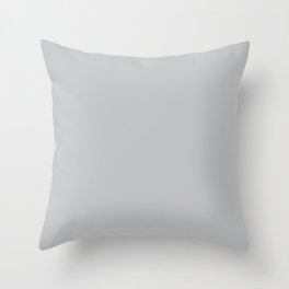 Stormy Grey - Light Neutral Mid Tone Gray Solid Color PPG Whirlwind PPG1013-3 Throw Pillow
